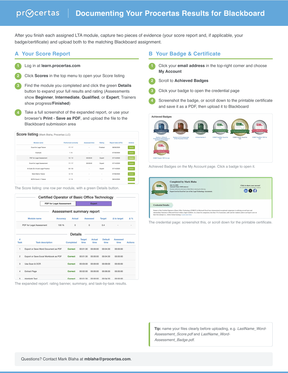 Procertas Scores Instructions Image